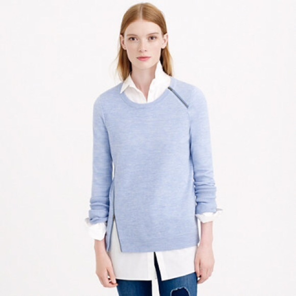 Jcrew asymmetrical zip sweater